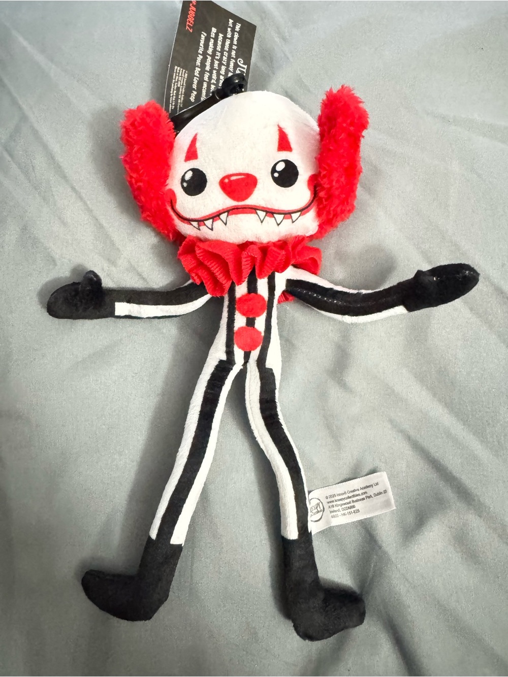 Red & Black Plush Clown Toy - Soft Kids Plush
